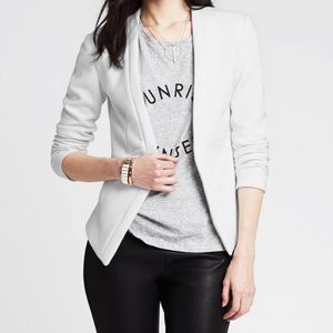 Banana Republic White Cutaway Soft Blazer